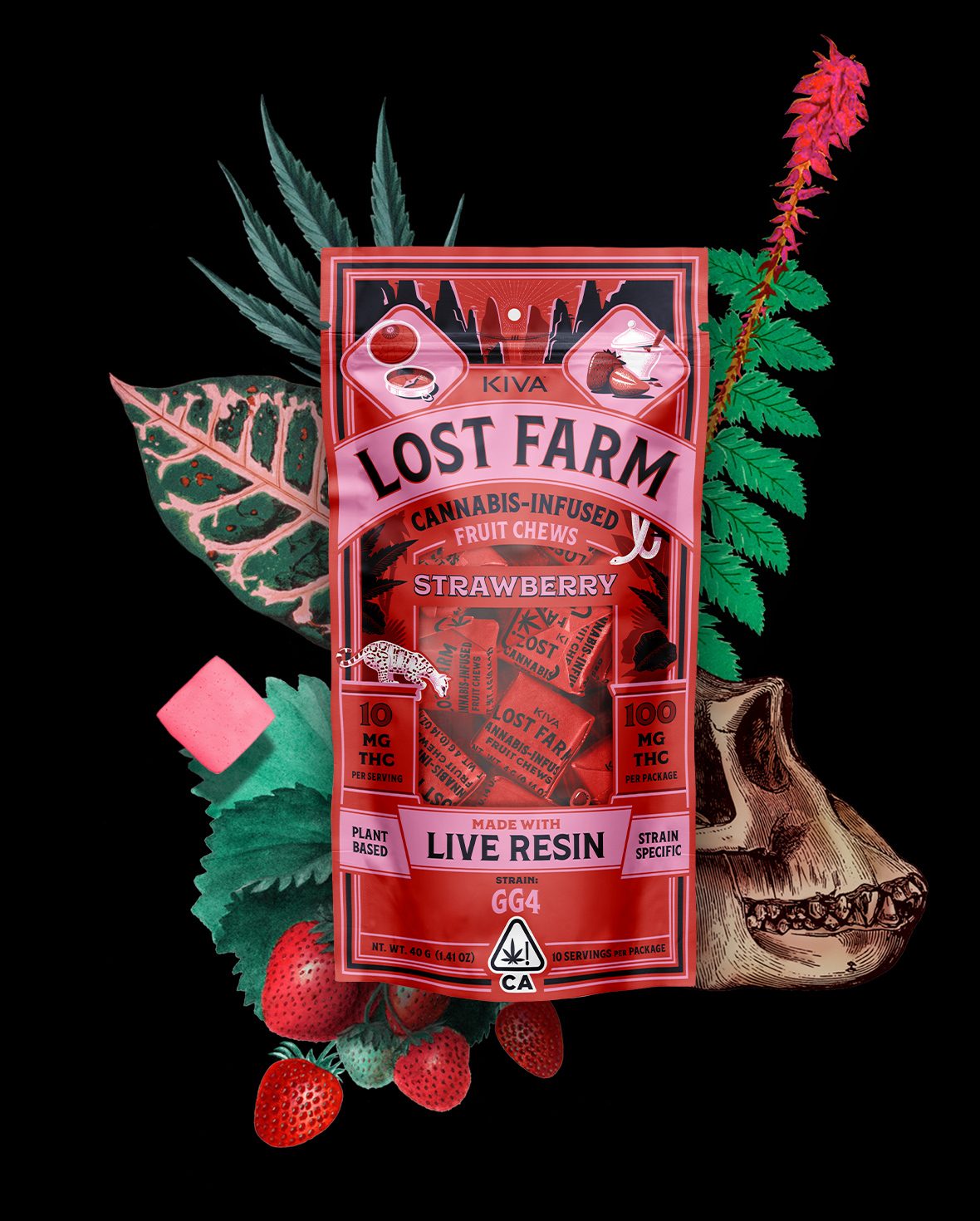 Lost Farm Strawberry x GG4 Cannabis Edible Chews
